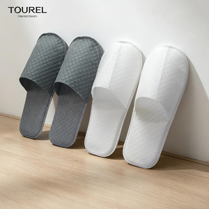 Pantofole Monouso Personalizzate con Logo, Suola Antiscivolo in EPE, Ecologiche, Unisex, a Punta Chiusa, in Tessuto Non Tessuto <span class=keywords><strong>per</strong></span> Hotel, Spa, Casa, <span class=keywords><strong>Ospedale</strong></span> - Product Image 2
