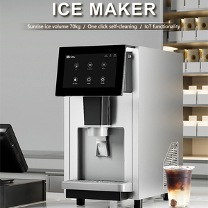 Professional Stainless Steel <b>Ice</b> <b>Maker</b> for Hotel & Commercial Use High Capacity 60-70kg/24h 220V - Product Image 1