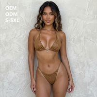 Ensemble bikini triangle en strass et maillot de bain micro à nouer avec pendentif étoile, personnalisé pour le défilé du carnaval de Santa Cruz pour femmes