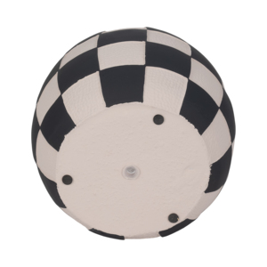 Vaso per Fiori Moderno con Motivo a Scacchiera Arrotondato, Fioriera Decorativa con Grafica a Quadri per Arredamento Casa - Product Image 6