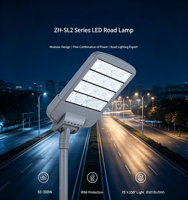 Lampadaire LED en alliage d'aluminium 150W 250W IP66 AC étanche avec poteau pour parking, jardin, allée, cour - Vente chaude
