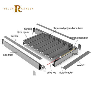 Alüminyum açık Gazebo çatı gölgeliği konut yüzme havuzu Sunroom kış bahçesi çatı yalıtımlı geri çekilebilir deklanşör gölgelik - Product Image 5