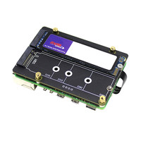 Carte adaptatrice PCIe vers M.2 pour Raspberry Pi 5 X1005, compatible NVMe 2280, double lecteur SSD, carte de développement
