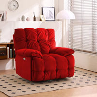 Fauteuil inclinable électrique moderne Sans Professional avec massage, en tissu microfibre, pivotant et inclinable individuel