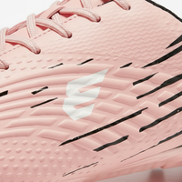 Chaussures de football et de rugby pour hommes, légères, pour terrain ferme, dessus en PU rose