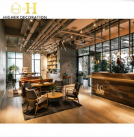 Design Moderno per Bancone Bar Caffetteria, Vetrina Espositiva in Legno e Metallo con Illuminazione LED e Logo