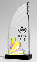 Trofeo de Cristal Transparente Personalizado con Logotipo Grabado a Mano, Diseño Piramidal, para Deportes, Videojuegos y Moda, con Caja de Regalo, Venta al Por Mayor