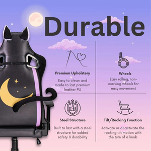 <span class=keywords><strong>Noir</strong></span> rose mignon chaise de jeu OEM oreilles de chat chaise d'ordinateur ergonomique inclinable chaise de jeu PC pour fille adolescent enfants - Product Image 5
