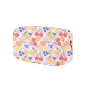 Bolsas Organizadoras de Maquillaje Ligeras y Ecológicas de Nailon con Diseño de Cereza, Bolsas de Almacenamiento de Viaje Personalizadas para Cosméticos - Product Image 3