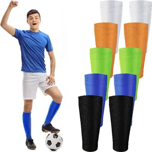 批发小腿压缩足球腿套带护胫无脚足球袜训练设备