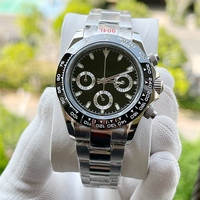 Herren Multifunktions-Wasserdichte Uhr Edelstahl Kalender Chronograph Quarz Herrenuhr