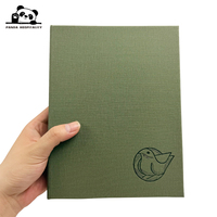 Accessoire en lin texturé pour classeur à 3 anneaux, couverture de menu de restaurant, logo personnalisé