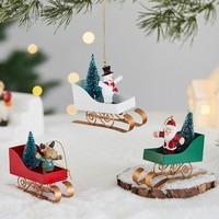 Nouvel Ornement de Noël en Fer 2026 : Petite Boîte aux Lettres, Pendentif Père Noël et Renne, Figurine Bonhomme de Neige Festif