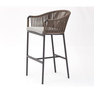 Nordic Stackable Aluminum Rope Woven <b>Stool</b> Lightweight Water Resistant Modern Design <b>for</b> Commercial Use Cafes Bars <b>Gardens</b> - Product Image 6