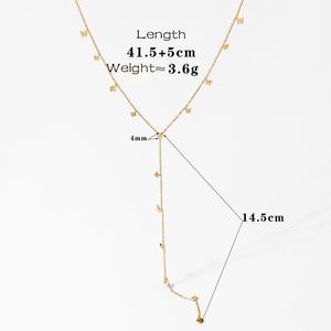 Collar Clásico con Colgante de Corazón y Borla para Mujer, en Acero Inoxidable con Baño de Oro de 18K, Cadenas Finas que No se Destiñen - Product Image 3