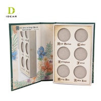 Boîte d'emballage d'ombre à paupières avec miroir Rectangle forme de livre personnalisée affichage de produits de luxe boîte de papier cosmétique