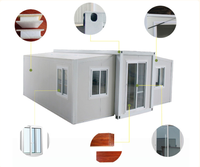 Maison conteneur pliable et extensible de 20/40 pieds avec 2/3/4 chambres, design moderne respirant, salle de bain et cuisine intégrées
