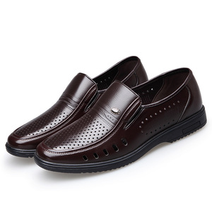 Chaussures habillées en cuir noir ajouré pour hommes, à enfiler, pour le bureau, la carrière, les occasions formelles et le travail, tailles 40-45 - Product Image 4