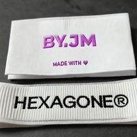 Étiquettes de marque personnalisées avec logo, en tissu fin et doux, étiquettes tissées en damassé satiné, prix d'usine pour vêtements et articles vestimentaires