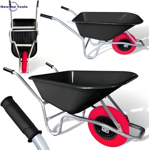 NEWSUN WB6414 <strong>Wheel</strong> <strong>Barrow</strong> with Pneumatic <strong>Wheel</strong> and Plastic Tray Max UV &amp; Rust Protection 110L <strong>150kg</strong> <strong>Wheel</strong> <strong>Barrow</strong> - Product Image 6