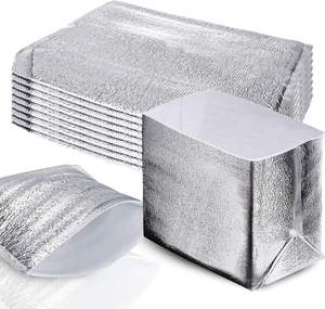 Bolsa Térmica Aislante de Aluminio Desechable Personalizada para Comida para Llevar, Bolsa Térmica Aislante para Entrega de Alimentos - Product Image 1