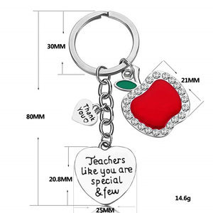 Giáo viên đánh giá cao quà tặng ngày của giáo viên giảng dạy là một công việc của trái tim Keychain trở lại trường học quà tặng cho giáo viên móc chìa khóa kim loại - Product Image 2