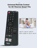Control Remoto de Código Fijo de Alta Calidad HUAYU RM-HS1530 con 2 Pilas AAA para Hisense E5600f Er 3390 Smart TV