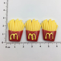Frites chips cabochon en résine breloques pour pince à cheveux collier porte-clés fabrication de bijoux accessoires de bricolage