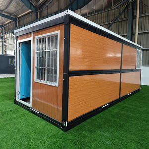 Venta al por mayor 20 pies 40 pies paquete plano prefabricado pequeño prefabricado sitio de construcción contenedor Oficina acero plegable casa contenedor - Product Image 6