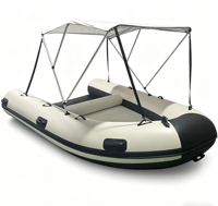 Bateau pneumatique extensible RIB pour le surf et le ski nautique, construction en PVC durable, design pliable, léger et stable