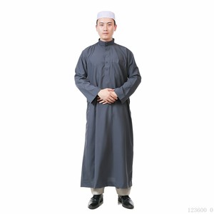 Ramadan <b>Men's</b> White <b>Thobe</b> Islamic Ethnic Prayer Anti-Static Choli Arab Traditional Clothing - Product Image 3