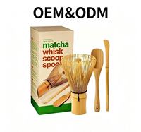 Kit de fouet à matcha en bambou de haute qualité avec breloque perlée personnalisée et logo // Ensemble de matcha personnalisé