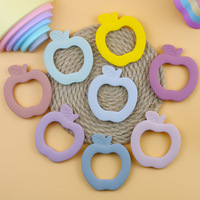 Jouets de dentition en silicone pour bébés, anneaux de dentition colorés en silicone en forme de fruits pour nourrissons et tout-petits de 3 mois et plus
