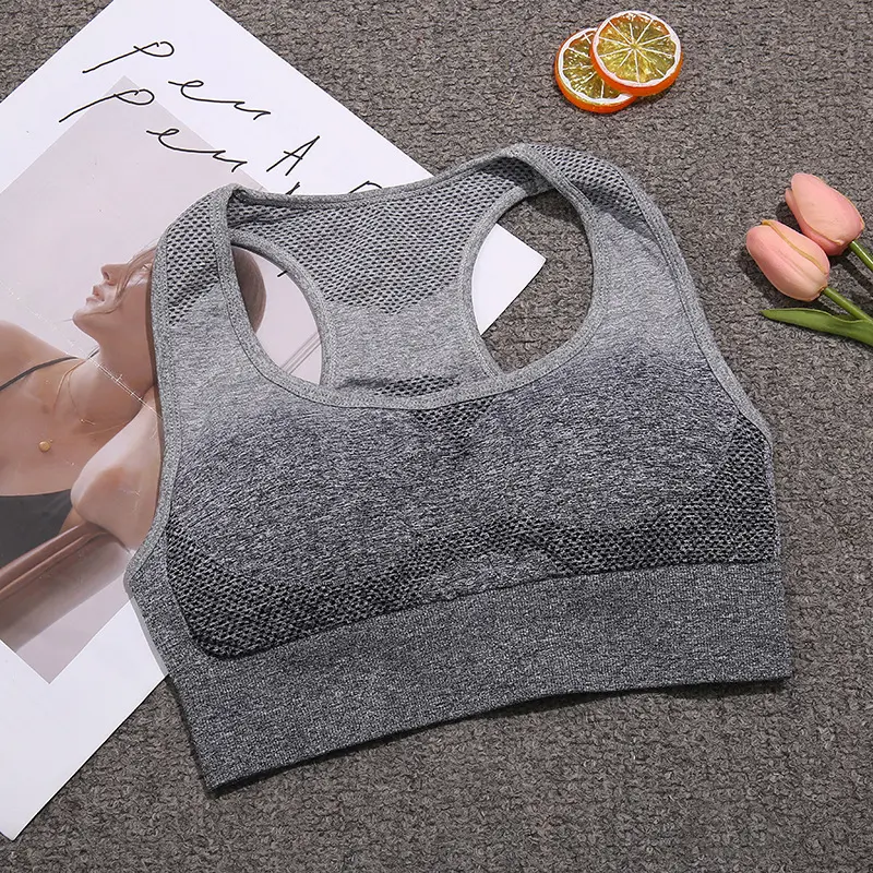 Hot bán lưới thoáng khí thể dục thể thao áo ngực hàng đầu chống sốc đàn hồi Áo ngực Yoga cho phụ nữ