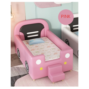 <span class=keywords><strong>Lit</strong></span> bébé en cuir coloré moderne et durable JS avec cadre en bois massif, barrière haute, design écologique pour chambre à coucher et hôtel - Product Image 5