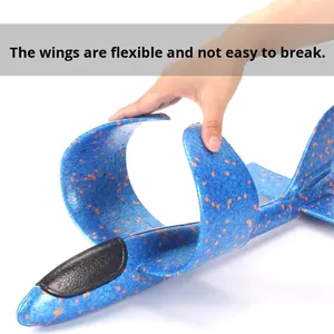 Avión grande de 48cm lanzado a mano, planeador de espuma EPP, juguetes para niños, venta al por mayor, modelo de avión de combate acrobático hecho a mano, hecho de Metal - Product Image 3