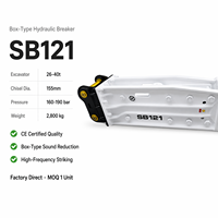 Martillo Hidráulico de Demolición para Minería SB121, Tipo Superior, para 28-35 Toneladas, EC310 HX300A, 180-240L/min, Fábrica OEM