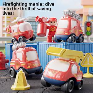 Produit transfrontalier populaire : Voiture <span class=keywords><strong>de</strong></span> <span class=keywords><strong>pompier</strong></span> <span class=keywords><strong>de</strong></span> <span class=keywords><strong>dessin</strong></span> <span class=keywords><strong>animé</strong></span> à inertie avec fonction <span class=keywords><strong>de</strong></span> recul, jouet éducatif pour garçons, vente en gros - Product Image 1