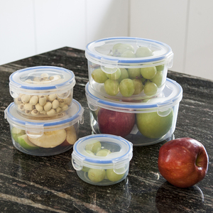 Boîtes de rangement de cuisine 5 pièces, sûres, compatibles micro-ondes, contenants en plastique sans BPA - Product Image 6