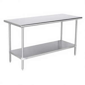 heavy duty <b>work</b> <b>table</b> commercial stainless <b>table</b> industrial workbench adjustable undershelf <b>table</b> undershelf prep <b>table</b> - Product Image 1
