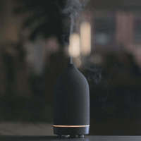 Vente en gros d'humidificateur ultrasonique de parfum de luxe noir avec logo personnalisé pour la maison machine électrique à air diffuseur d'arôme en céramique d'huiles essentielles