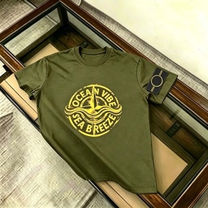 เสื้อยืดแขนสั้นสีส้มทรงโอเวอร์ไซส์สำหรับผู้ชาย ปักลาย ระบายอากาศได้ดี สวมใส่สบายๆ สไตล์สปอร์ต - Product Image 3