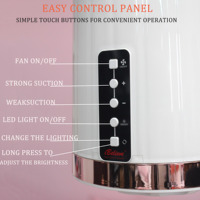 IBelieve Pro Aspirateur de poussière pour ongles sur pied avec pince de fixation, forte aspiration, système de nettoyage professionnel pour ongles, fournisseurs
