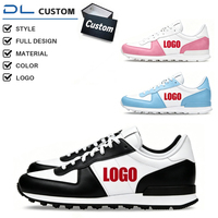 Sneakers en cuir rétro personnalisées à blocs de couleur, unisexes, chaussures de course décontractées, semelle en caoutchouc, mousse, logo personnalisable, toutes saisons, streetwear