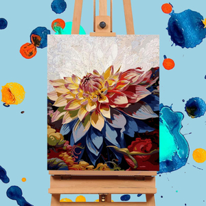 ภาพวาดระบายสีตามตัวเลข DIY ลายดอกไม้ทันสมัยสำหรับผู้ใหญ่ - งานศิลปะบนผ้าใบรักษ์โลกพร้อมการพิมพ์ดิจิทัล - Product Image 3