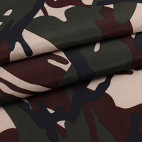 Tissu imprimé camouflage en microfibre haute densité 300T, résistant à l'usure, coupe-vent, pour vêtements d'extérieur