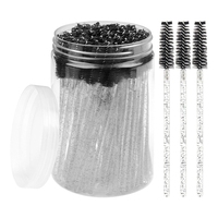 100pcs Lash Spoolies Bouteilles Lash Extensions Spoolie Nylon Mascara Brosse À Sourcils Brow Make up Pinceaux