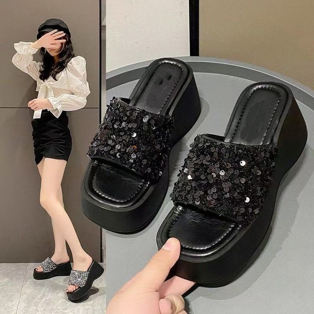 Thick-soled Rubber Outsole Cloth Surface Upper Casual Lightweight for Women Suitable Spring Summer 2026 New Model Slide