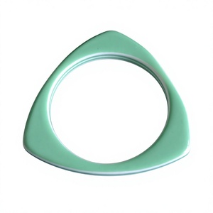 New Classic Indian Bangles Design Triangular Laminated White Light Green Stripes Resin Bracelet Fashion Jewelry <b>Angel</b> <b>Gifts</b> - Product Image 4