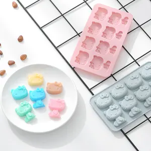3D Dễ Thương Mèo Silicone Kẹo Kẹo Sô Cô La Khuôn Bánh Quy Bánh Nến Xà Phòng Thủ Công Nướng Khuôn Trang Trí Nội Thất Bánh Ngọt Tự Làm Công Cụ